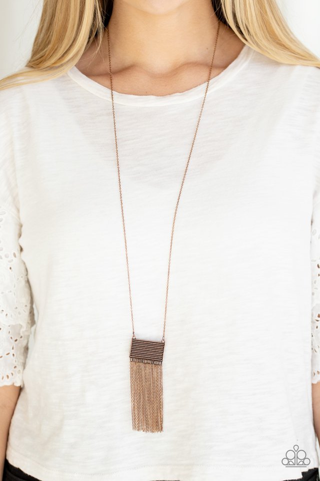 Totally Tassel Copper Necklace
